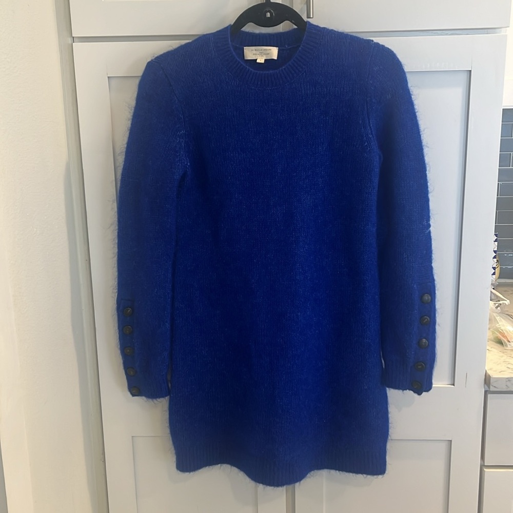 Sezane Mohair Cobalt Blue Sweater Dress Sz S